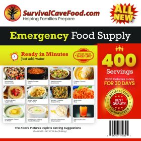 Ultimate 240-Serving Emergency Meal Kit | 25-Year Shelf Life | High-Calorie Survival Food Made in USA