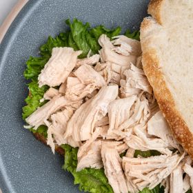 Canned Chicken Sandwich on a Plate