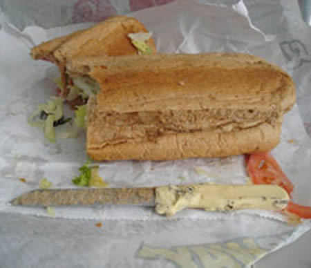 subway knife in lunch